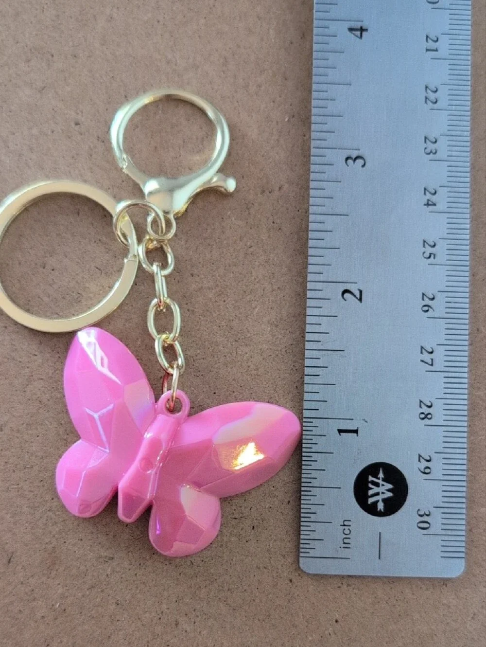Butterfly Keychain Charm - Pink